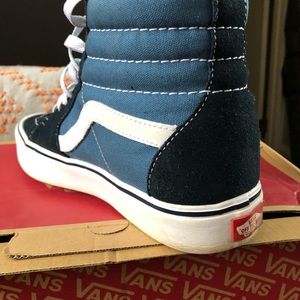 Vans SK8-Hi Lite Navy White Canvas